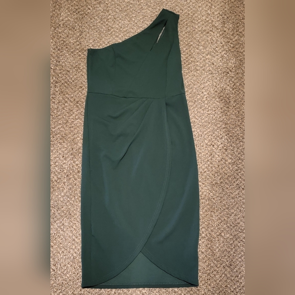 Prettygarden One Shoulder Ruched Bodycon Dress | Cutout Slit Wrap Midi Dress